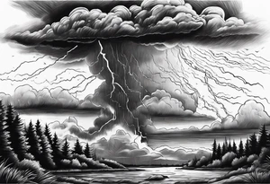 Thunderstorm , lightning tattoo idea
