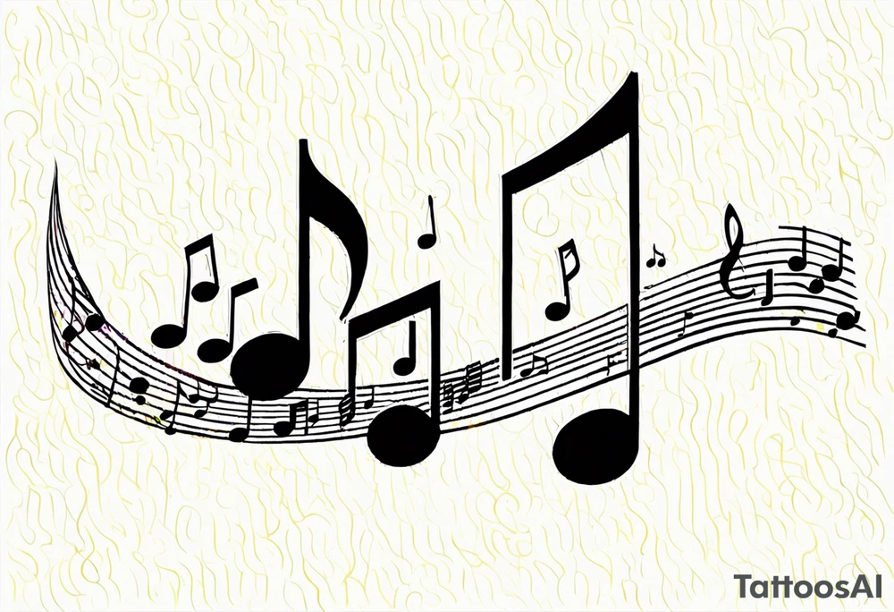 music notes tattoo idea