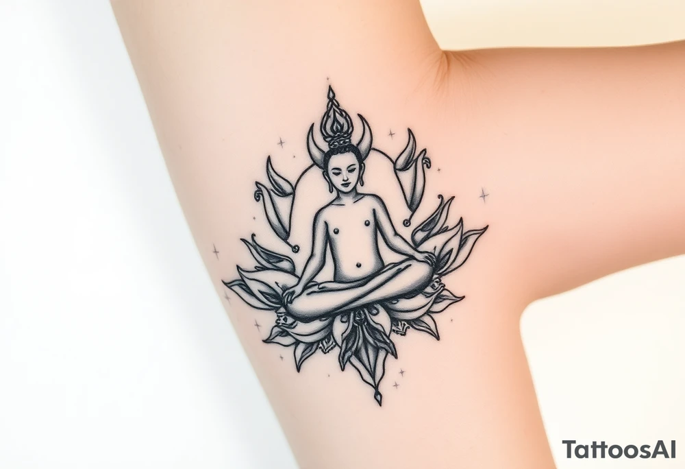 victory over coma and methadone. a new life in meditation tattoo idea