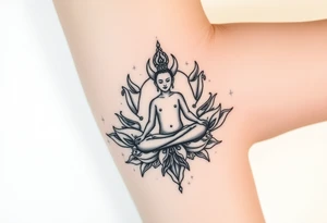 victory over coma and methadone. a new life in meditation tattoo idea