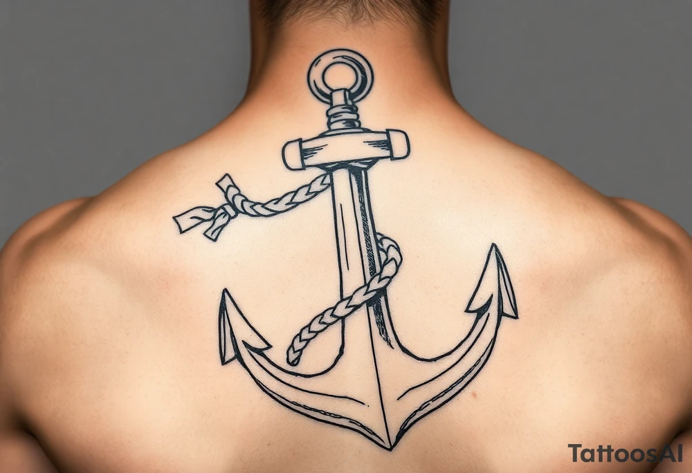 weathered anchor wrapped in nautical rope with sea waves tattoo idea weathered anchor wrapped in nautical rope with sea waves tattoo idea