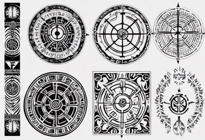 Vegvísir sleeve tattoo idea