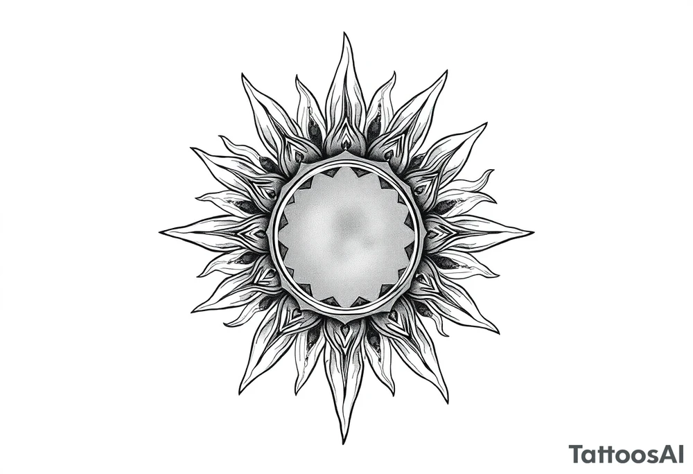 Sun tattoo idea