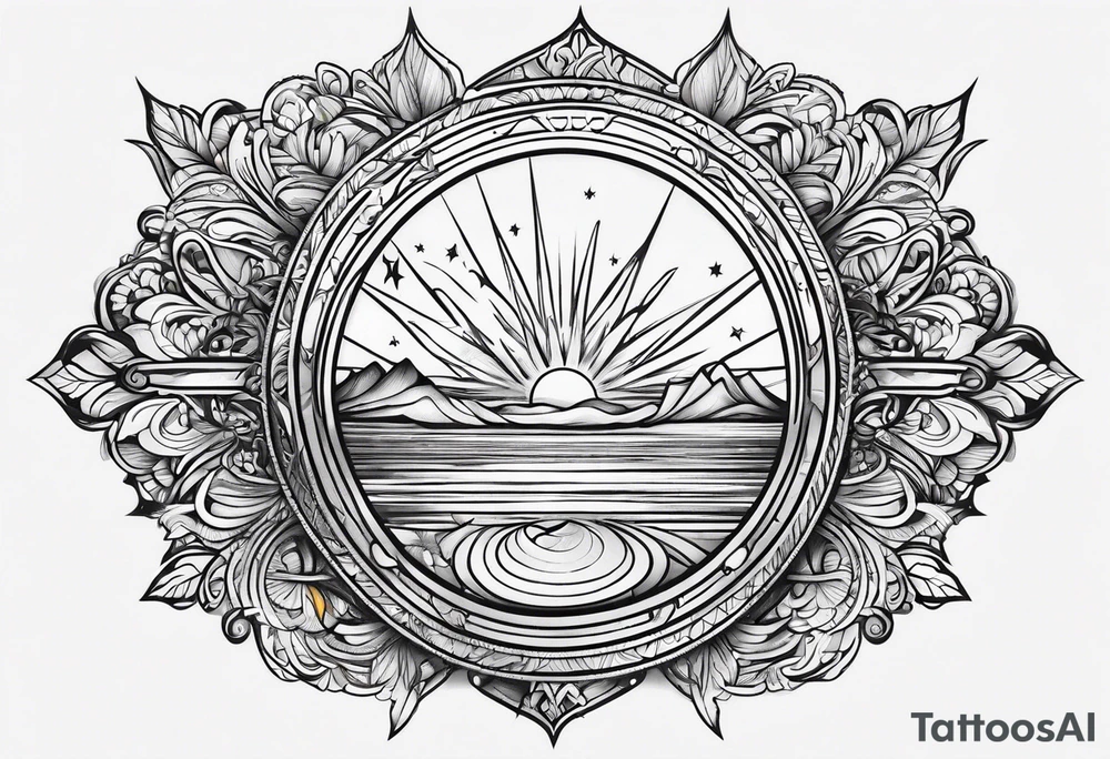 Light rays tattoo idea