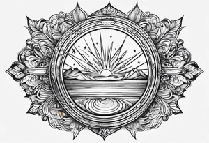 Light rays tattoo idea