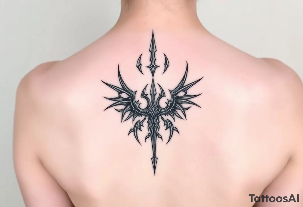Classic scheme of Sephiroth tattoo idea