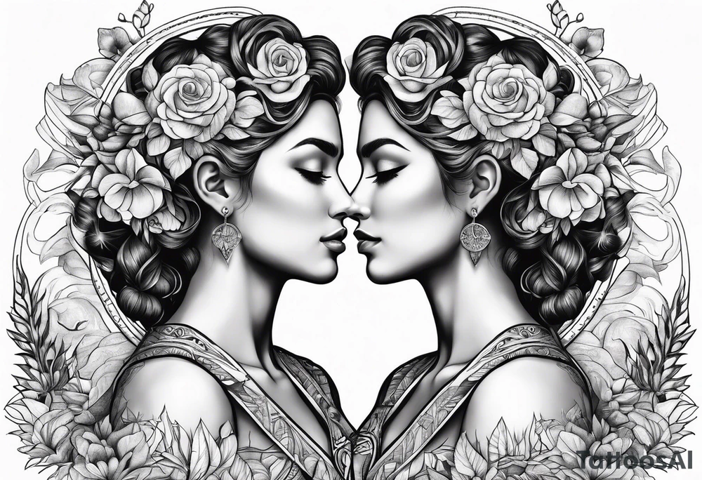 Love, source, abundance, Gemini symbol tattoo idea