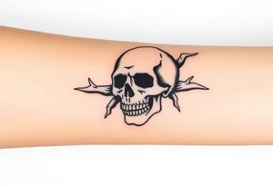 Skull dreaming tattoo idea