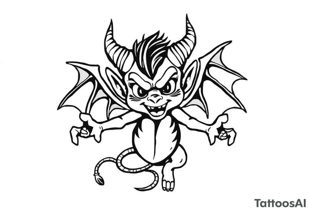 Demon tattoo idea
