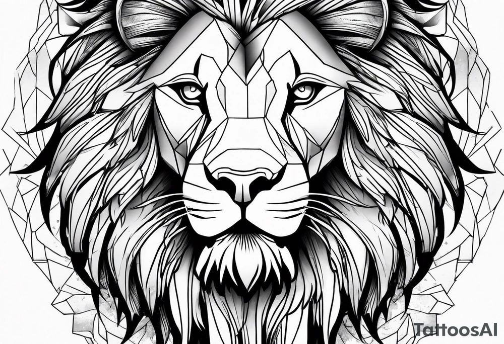 Lion head tattoo idea