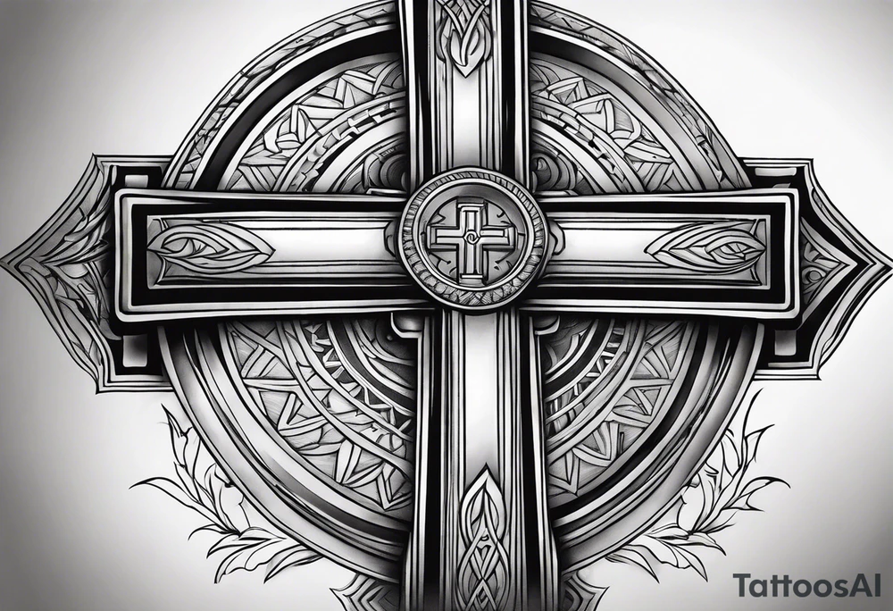 Just a Cross with Roman numeral Jan 18 2023 tattoo idea