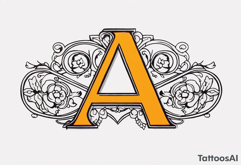 A headband with the letters A R in the middle tattoo idea