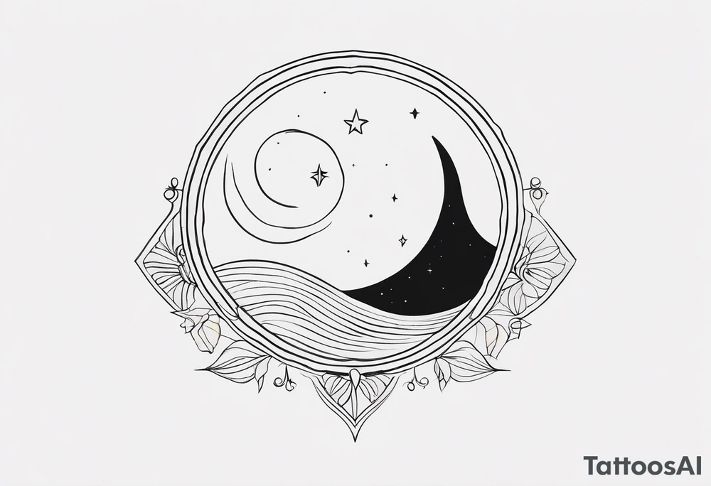 explore symbole 
sacred crescent moon tattoo idea