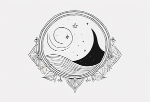 explore symbole 
sacred crescent moon tattoo idea