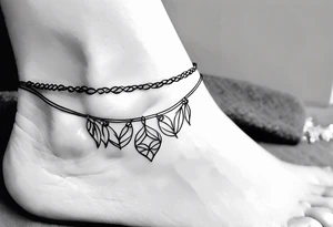 feminine ankle bracelet tattoo tattoo idea