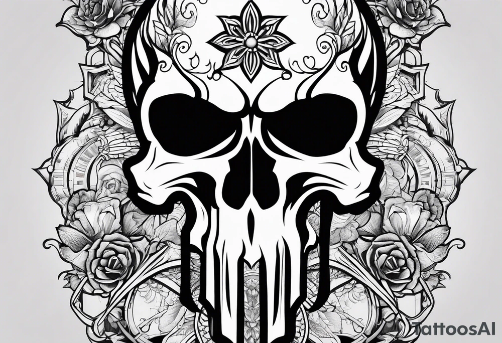 punisher skull tattoo idea