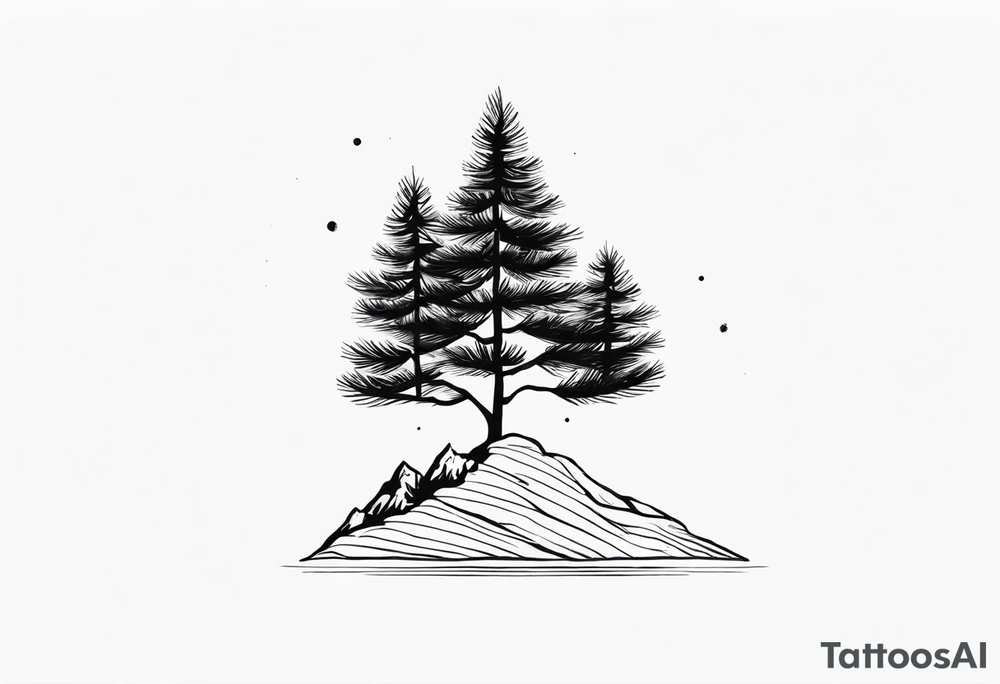 Pine tree with the words "give yourself a reason". tattoo idea Pine tree with the words "give yourself a reason". tattoo idea