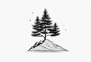 Pine tree with the words "give yourself a reason". tattoo idea