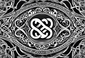 Double infinity symbol with TB5 shown once inside symbol tattoo idea