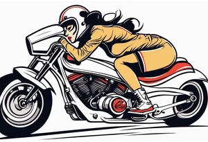 female drag racer tattoo idea