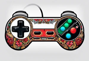 nintendo entertainment system  gamepad tattoo idea
