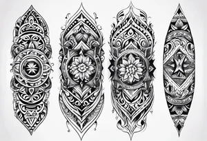 tribal leg sleeve tattoo idea