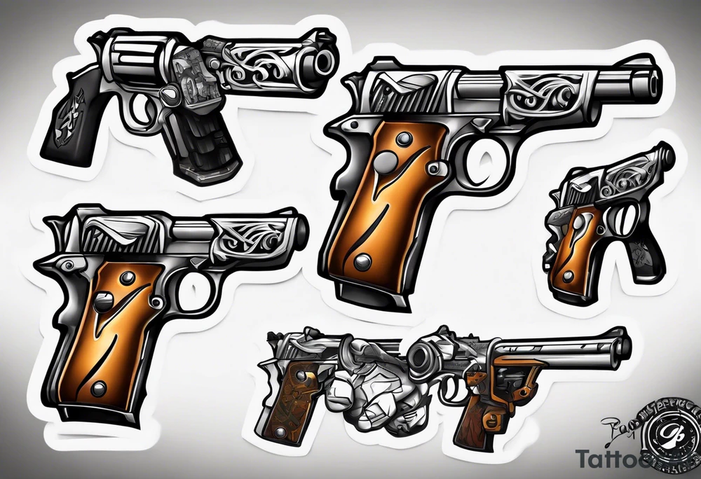 Boondocks cartoon gun Riley tattoo idea