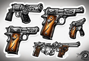 Boondocks cartoon gun Riley tattoo idea