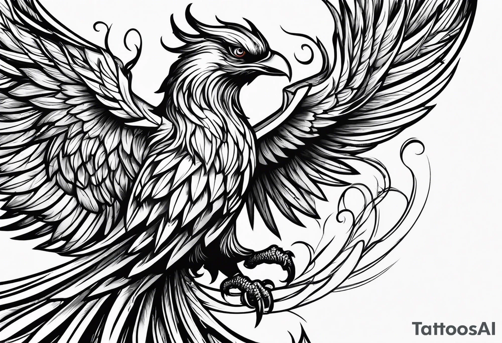 Pheonix flames tattoo idea