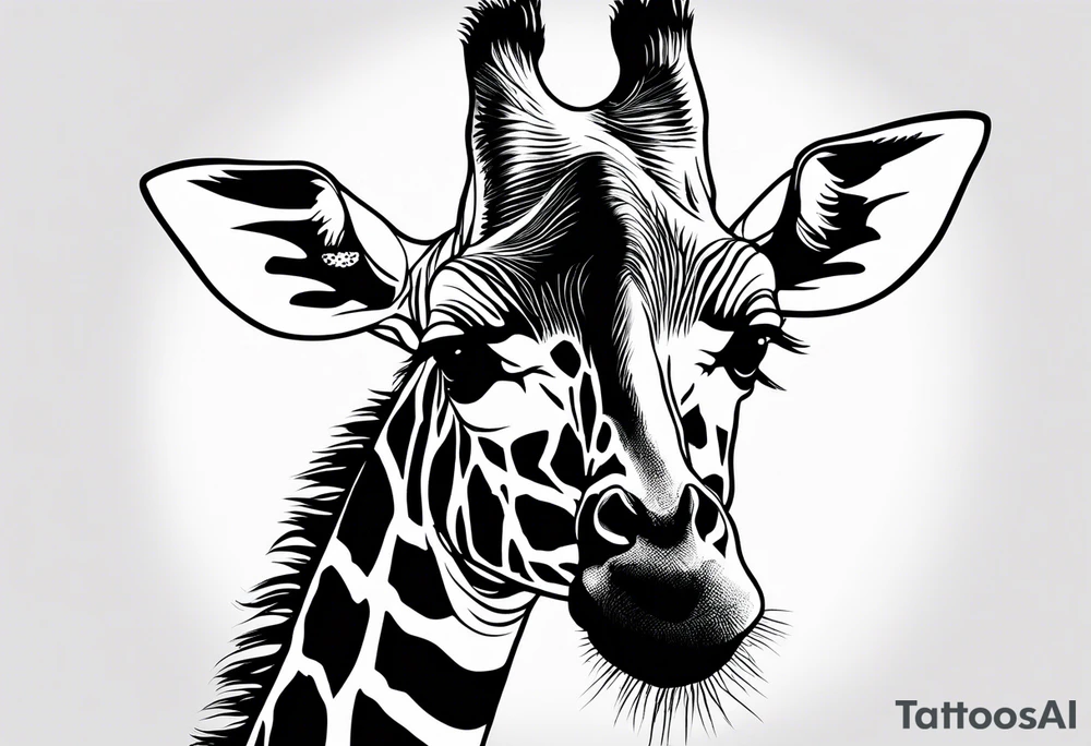 jungle giraffe tattoo idea