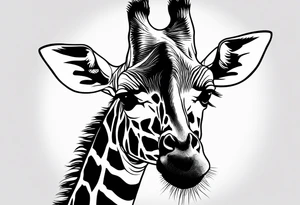 jungle giraffe tattoo idea