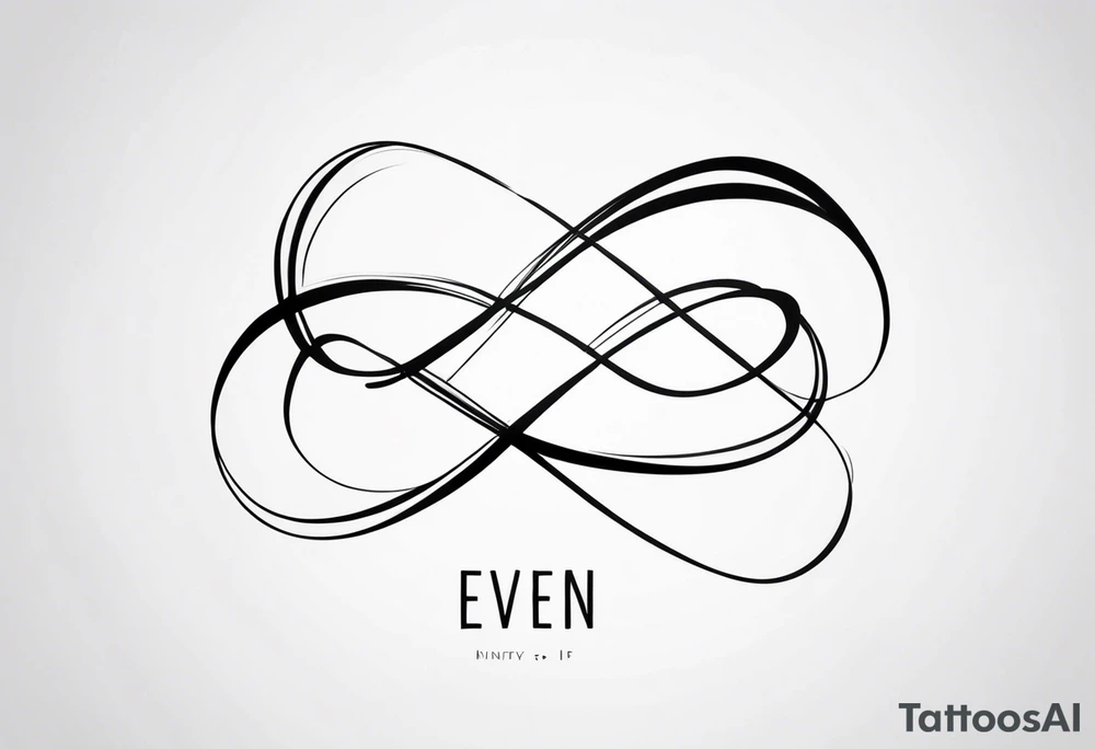 Words “Even If” and infinity symbol tattoo idea