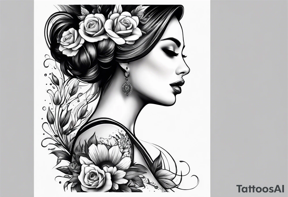 without flowers tattoo idea