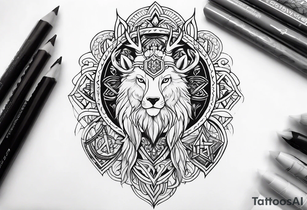 nordic symbols tattoo idea