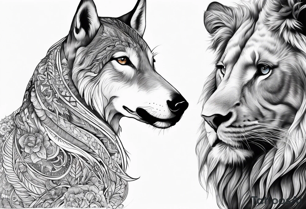 Healing with animals as the symbol tattoo idea