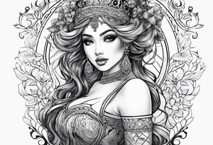 Girl twirling tattoo idea
