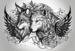 Two brothers animals tattoo idea