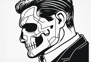 Manners Maketh Man with The Punisher skull tattoo idea