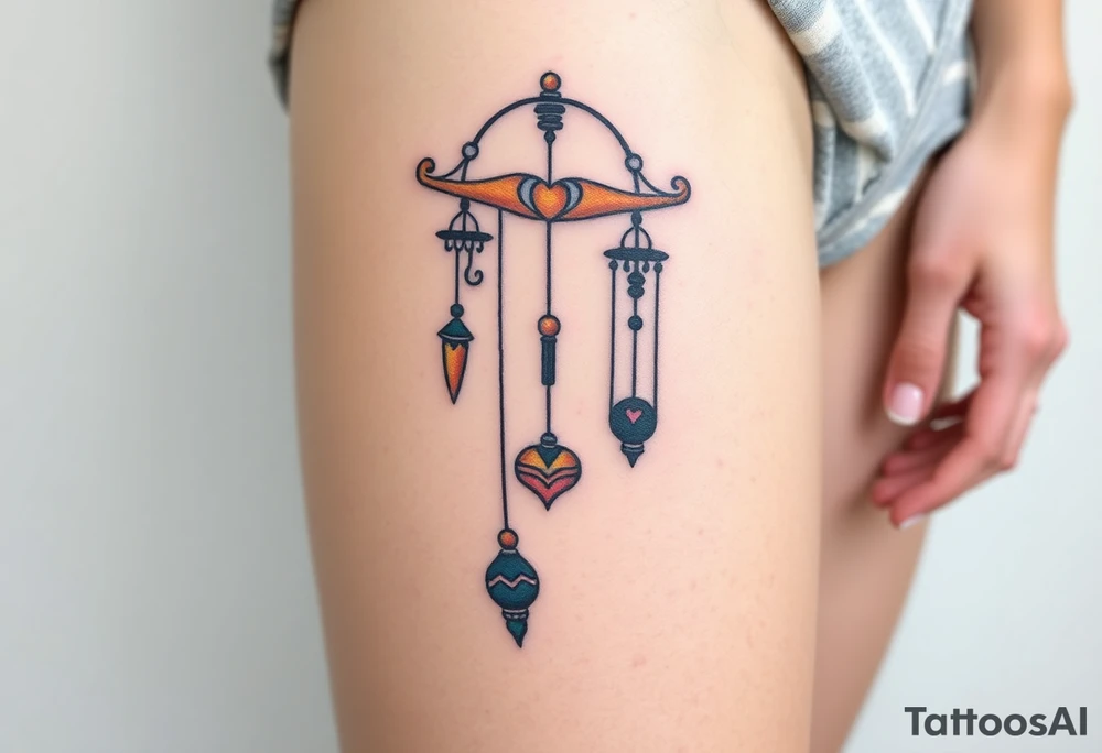 wind chimes tattoo idea