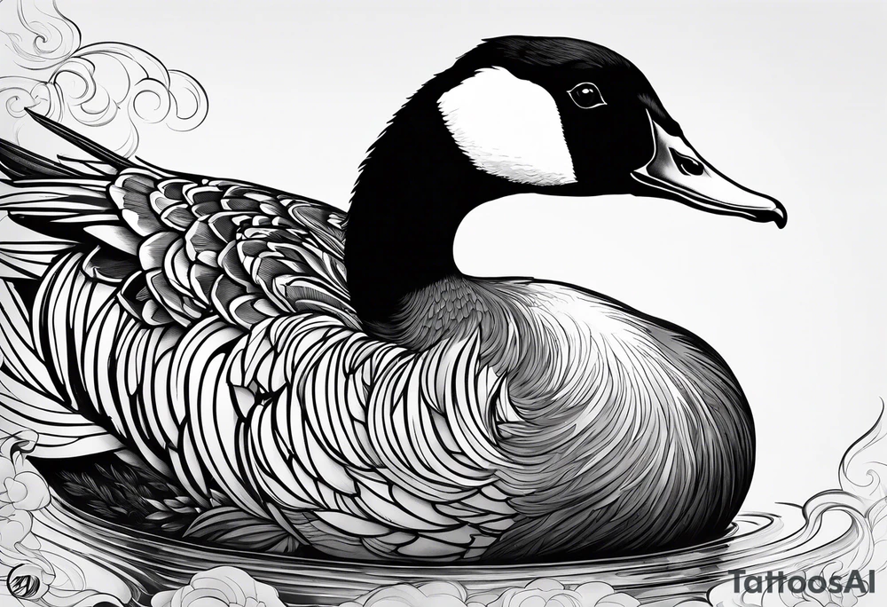 canadian goose tattoo idea