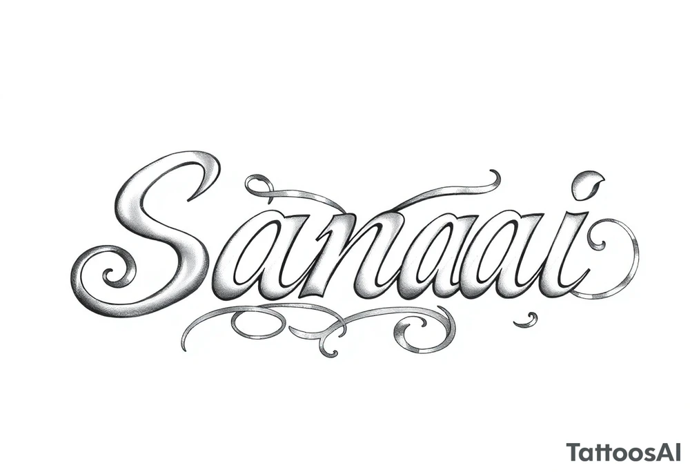 Sanai name tattoo tattoo idea