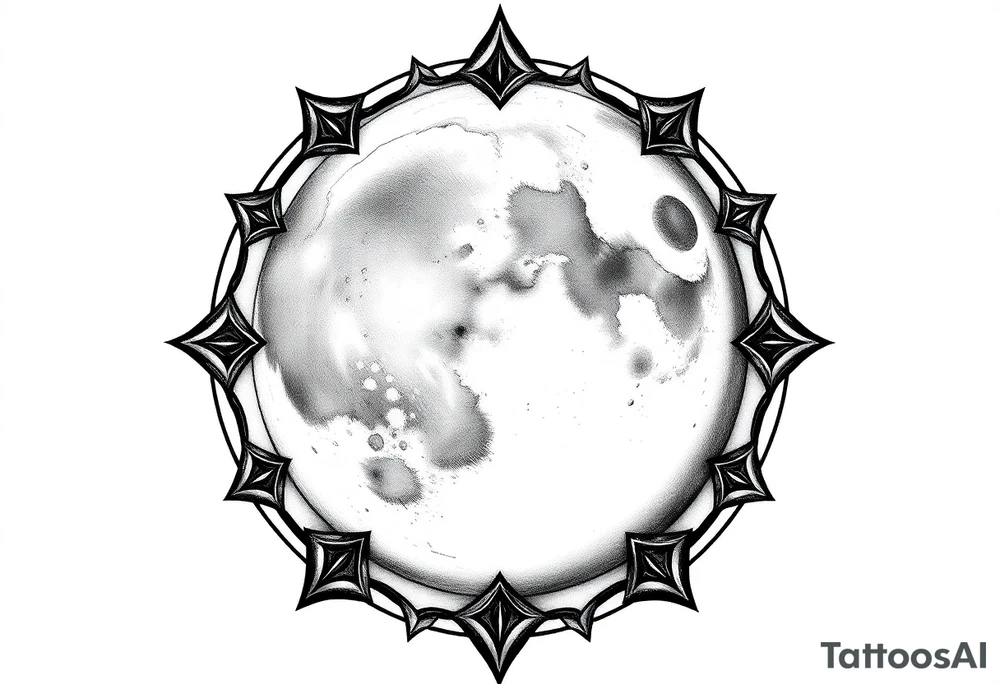 sacred moon tattoo idea