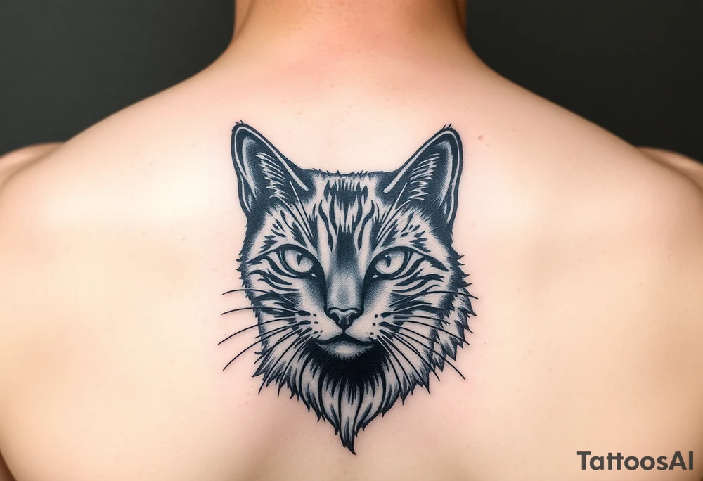 black cat tattoo idea
