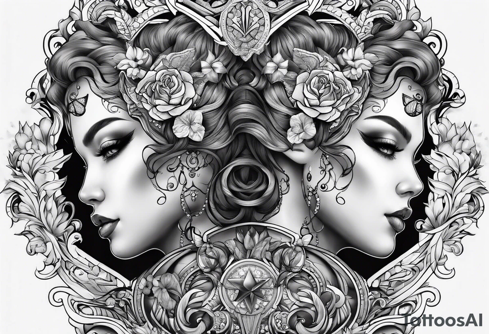 gemini twins tattoo idea