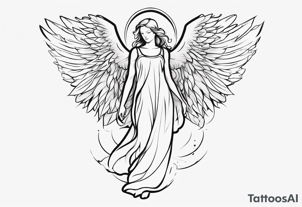 Powerful angel tattoo idea