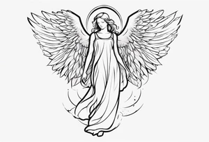 Powerful angel tattoo idea