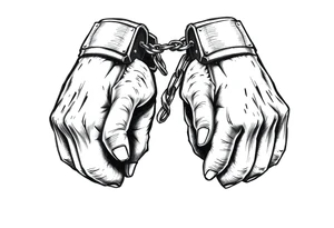 broken handcuffs corrupt system tattoo idea
