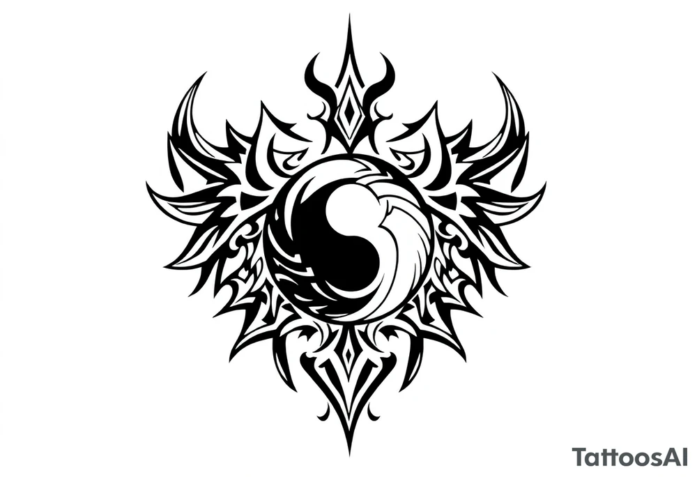 futebol, musica, Yin yang e dragão tattoo idea