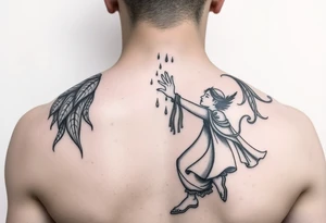 Two beautiful souls a God and a goddess dancing in the rain with pure Bliss tattoo idea