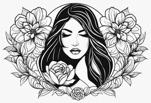 Mother and three daughters design no hearts or flowers simple and elegant tattoo idea